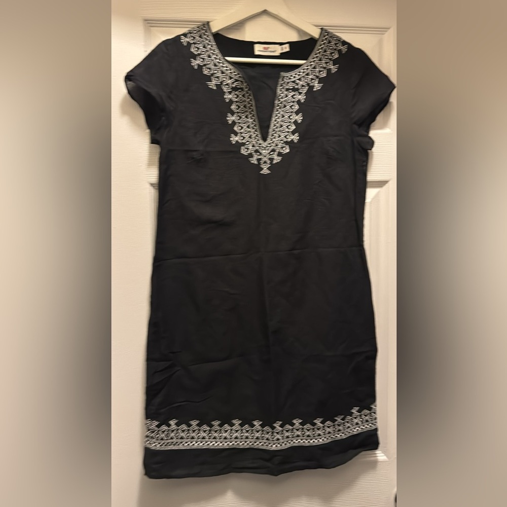 Black Embroidered Women's Dress